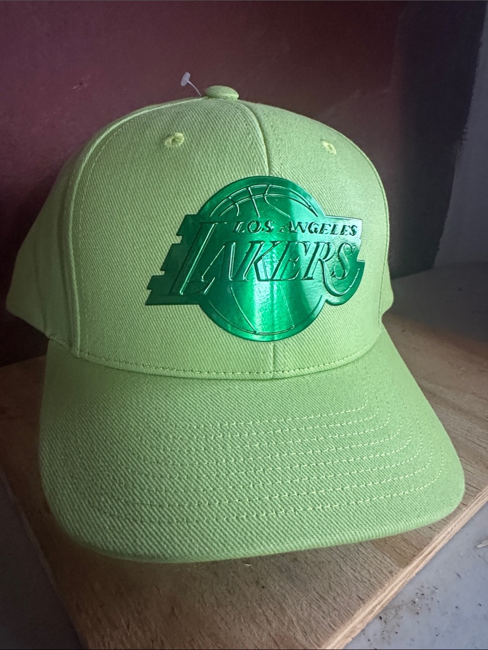 Neón Frog green La Lakers Los ángeles nba basketball snapback hat cap rare color